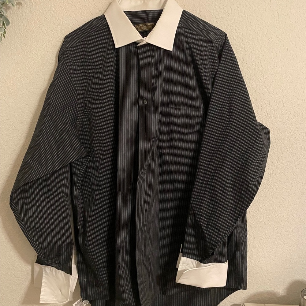 Donald J Trump Men’s Striped Button Up